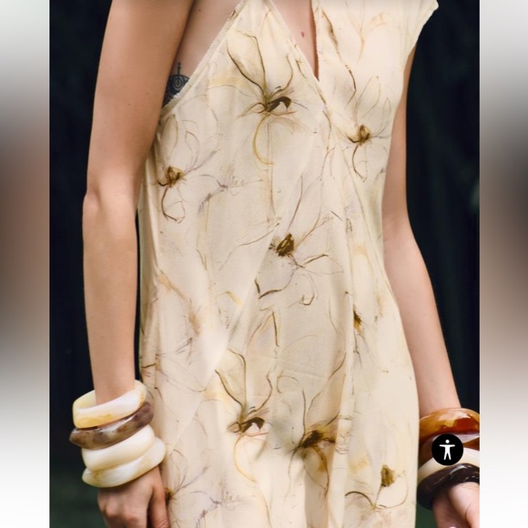 Zara Long Printed Dress ZW Collection NWT - Picture 6 of 12